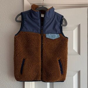 Carter’s Kids Colorblock Brown & Blue Fleece Sherpa Outdoor Vest